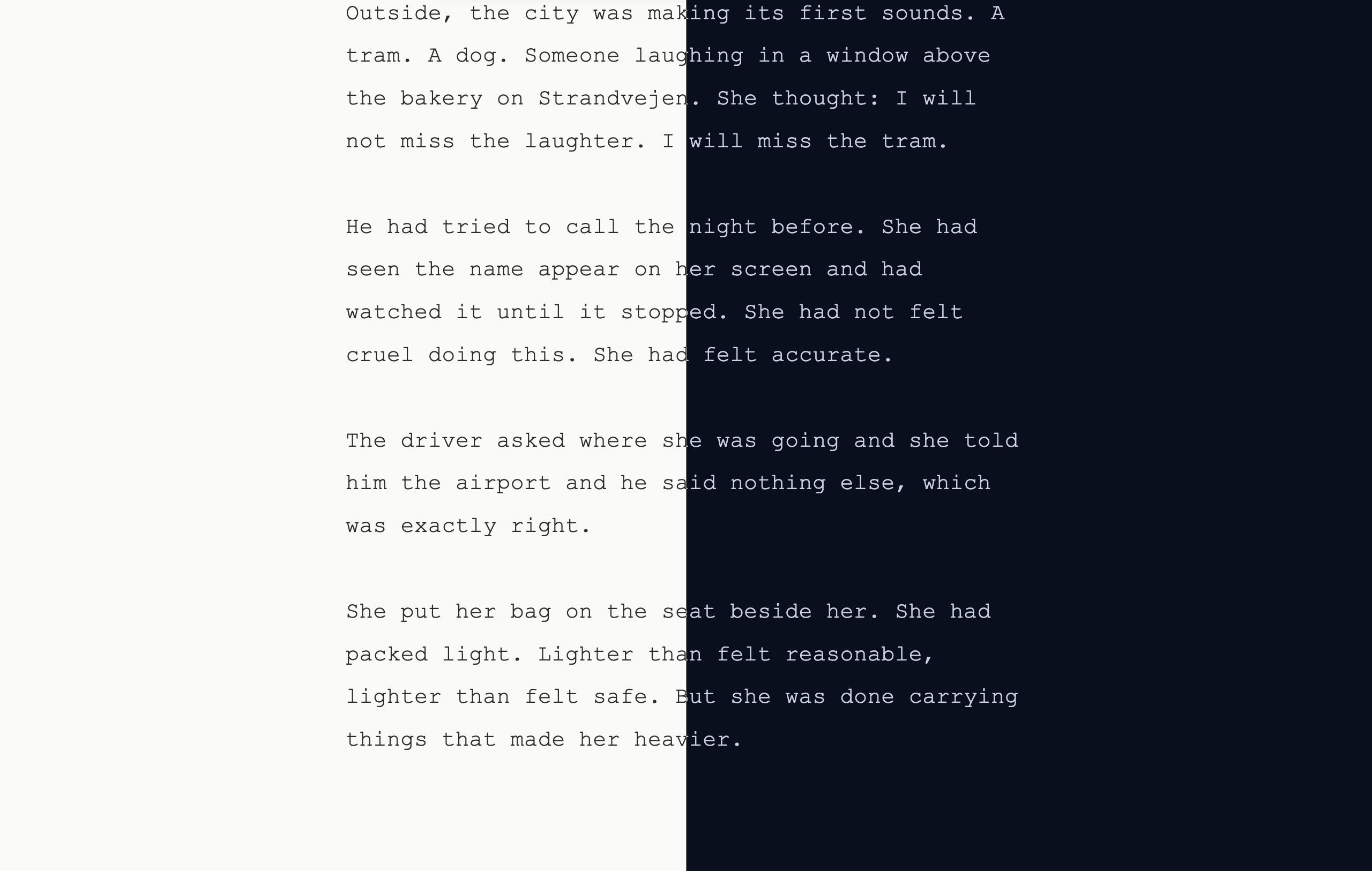 Paper light theme and Midnight dark theme side-by-side